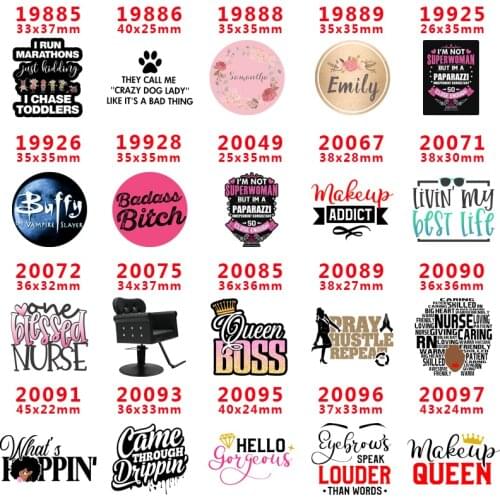 DIY Craft Supplies Sewing Accessories Cartoon Letter Printed Planar Resins Mold 30 Pieces. PR-19885