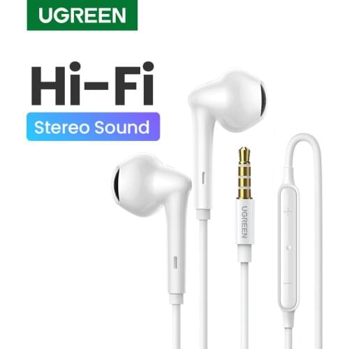 UGREEN 3.5mm USB Type C Lightning MFi Certified Wired Earbuds Headphones with Microphone Noise Cancelling HiFi Stereo