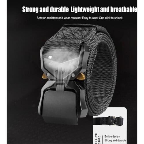 Men Belt Quick Release Nylon Military Mens Belt For Jeans Outdoor Work Sports Belt Hunting Waistband Equipment