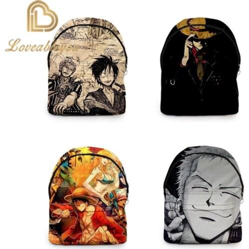 Hot Anime One Piece Backpack Men Women Backpacks School Bag Travel Bags for Teenagers Boys and Girls Backpacks