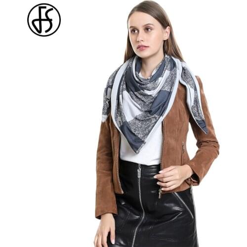 FS Luxury Brand Winter Thicken Warm Cashmere Scarf Plaid Scarves Pashmina Shawl Outdoor Lady Neck Scarf Foulard Echarpe 2020