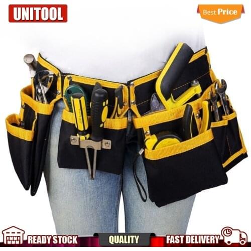 Oxford Cloth Multi-functional Electrician Tools Bag Waist Pouch Belt Storage Holder Organizer