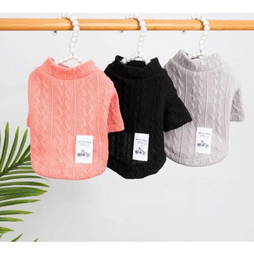Pet Sweater Warm Clothing Base Shirt Dog Cat Crew Neck Pullover Puppy Cute Costume Small Pets Clothes Soft Durable Dog Accessory