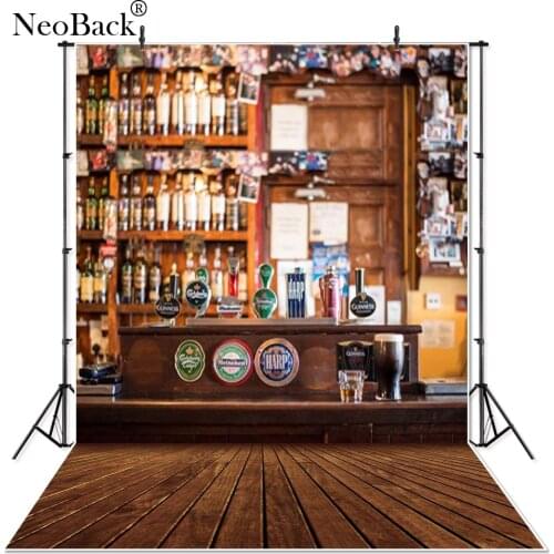 Thin Vinyl Wine cooler beer Wine glass Whisky bar wooden floor Photography studio Background professional indoor Photo Backdrop