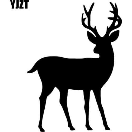 YJZT 11.8CM*15.9CM Lonely Deer Decoration Car Sticker Car Trunk Vinyl Decal Accessories Black/Silver C4-1925