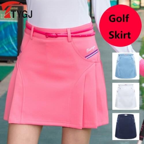 Woman Golf Short Skirt Summer Pleated Slimming Pantskirt Anti Light Golf Shorts Tennis Safety Wrinkle Skorts XS-XXL