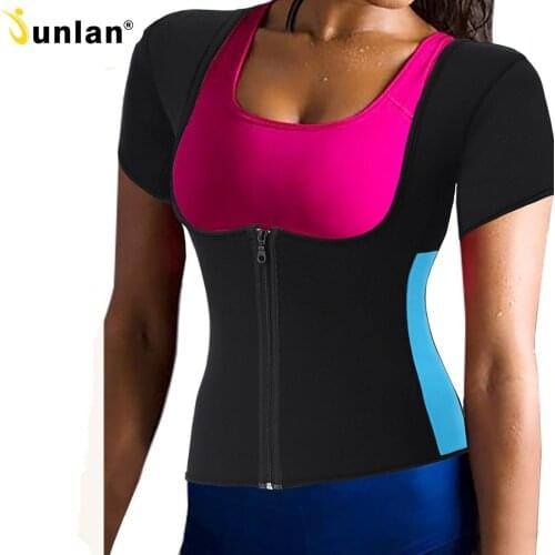 Hot Sweat Slimming Neoprene Shirt Vest Body Shapers for Weight Loss Zipper Waist Trimmer Women Workout Shapewear Cami Corset