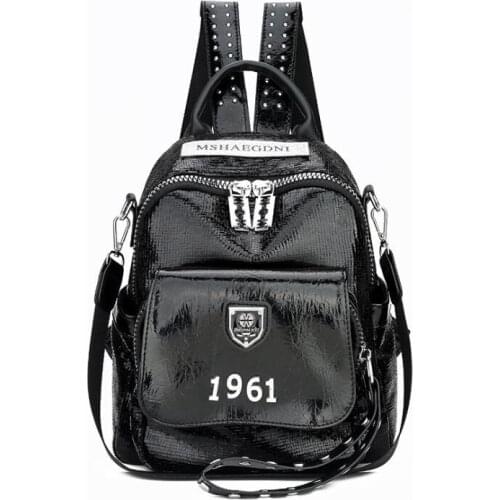 Womens backpack 2020 new fashion Korean version versatile fashion small fresh Pu soft leather small bag multi purpose womens b