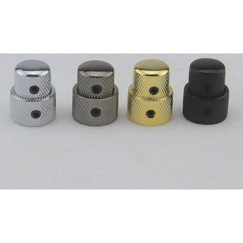 1 Set GuitarFamily Dome Metal Dual Control Tone Volume Knob For Electric Guitar Bass With Allen Wrench MADE IN KOREA