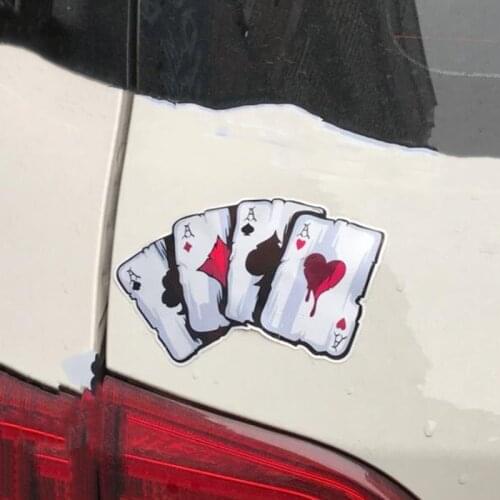 1 Pcs Color Poker A Graphics Car Reflective Car Body Racing Side Door Long Stripe Stickers Car Stickers Auto Vinyl Decal