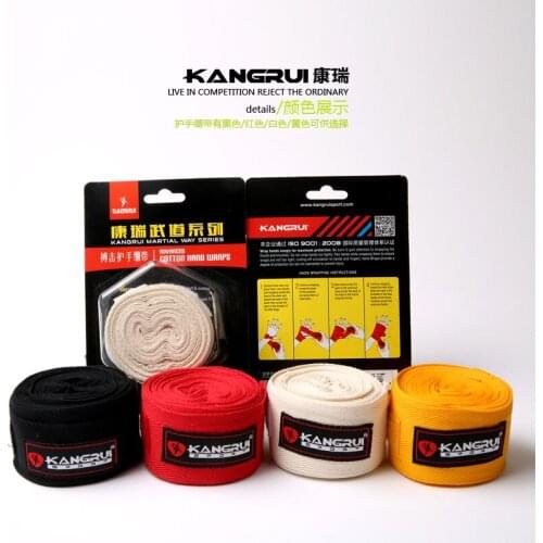 2 Rolls 2.5M Cotton Sports Strap Boxing Bandage Muay Thai Taekwondo Free Fight Hand Gloves Wraps Handwraps for Training