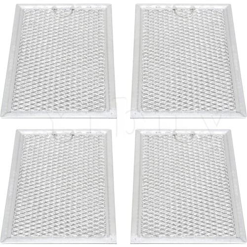 4 Pcs Silver Aluminum Microwave Mesh Grease Filter Accessory 5304464105