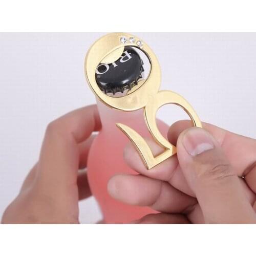 500PCS Gold Digital 50 Beer Openers 50th Design Golden Bottle Opener Wedding & Party Bag Filler Favours