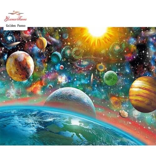 GOLDEN PANNO Diamond Painting Full Square 5D Diy Daimond Embroidery Diamant Mosaic Sale Displasy Broderie Diamant Landscape 12