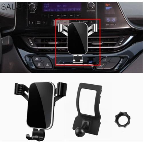 Car Phone Holder For Toyota C-HR 2017 2018 Air Vent Mobile Phone Cellphone Holder Stand Mount Cradle Clip For CHR 2017 2018 2019