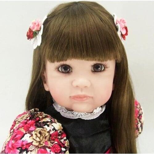 22Inch Fashion Kids Playmate Silicone Reborn Baby Doll Handmade Newborn Bebes Reborn Baby Toys Realistic Baby Girl Gift