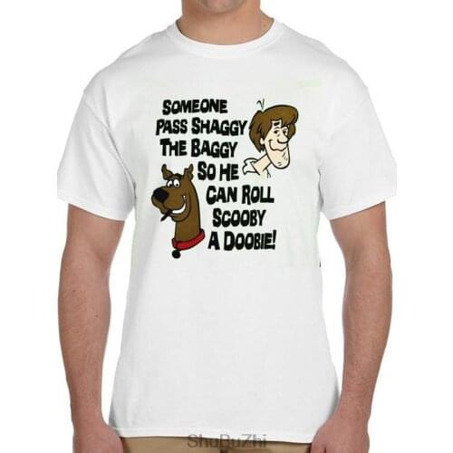 Drop shipping summer style cotton print t-shirt Shaggy Baggy Scooby Doobie Men t shirt fashion brand o-neck tshirt big size 3XL
