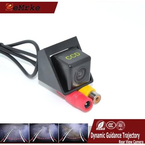 EEMRKE For SsangYong Korando CCD HD Car Rearview Camera Pre-Hole Place Camera With Tracks Reversing Guidance Trajectory