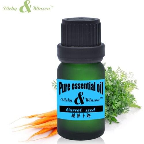 Vicky&winson Carrot Seed essential oil 10ml Daucus carrota CarrotSeed oil pure natural Improve skin color elasticity VWDF18