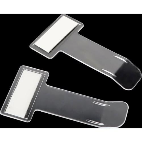 FORAUTO 2pcs Car Clip Windscreen Parking Ticket Sticker Windscreen Mini Practical Decals Clear Permit Holder