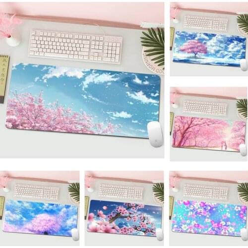 Ins style cherry blossom Computer Laptop Anime Mouse Mat Gaming Mousepad XL Large Gamer Keyboard PC Desk Mat Tablet Mouse Pad