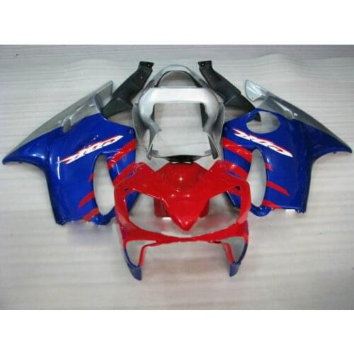 Km Blue red silver Injection molding fairings kit for 2001 2002 2003 CBR 600 F4i 01 02 03 cbr 600 f4i Minolta fairing body