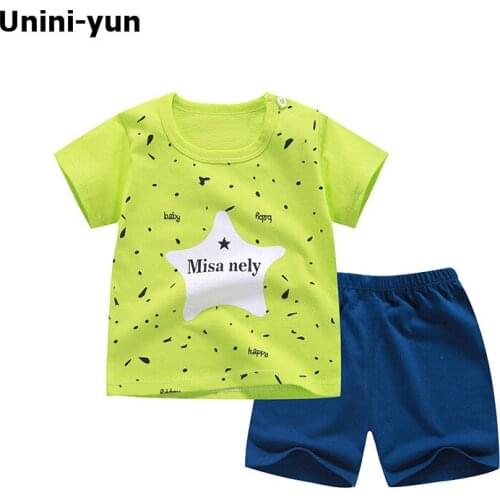 2PCS Suit Baby Boy Clothes Children Summer Toddler Boys Clothing set Cartoon 2018 New Kids Fashion Cotton Cute Stars Sets 9M-6Y