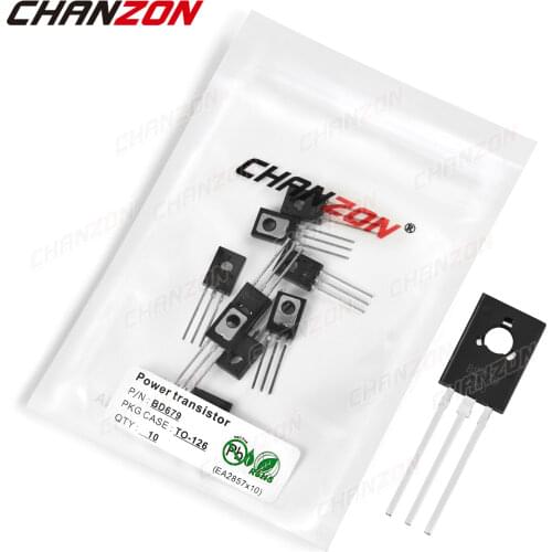 10Pcs BD679 TO-126 Power Transistor Bipolar Junction BJT Powerful Triode Tube Fets DIP 4A 80V Integrated Circuits