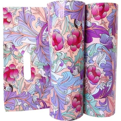 100pcs/lot beautiful flower Plastic Bag 25x35cm Clothes Jewelry Packaging Plastic Gift Bags With Handle Big Plastic Shopping Bag