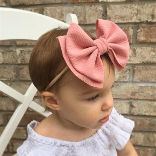 Baby girl headband Infant hair accessories cloth Tie big bows Headwear tiara Gift Toddlers bandage Ribbon newborn headwrap