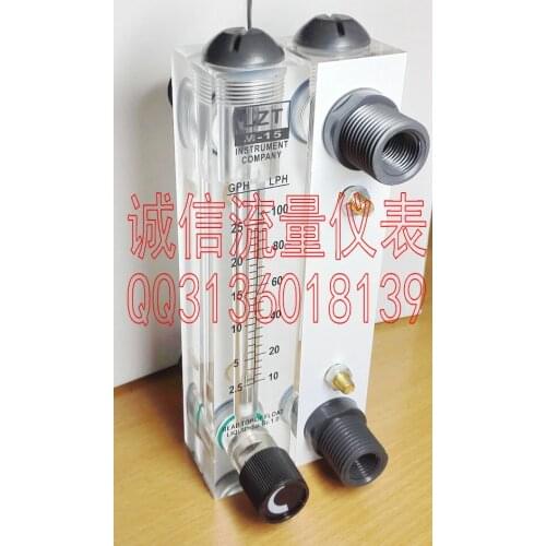 LZT-15T adjustable panel flow meter liquid flowmeter 10-100L/h 2.5-25GPH