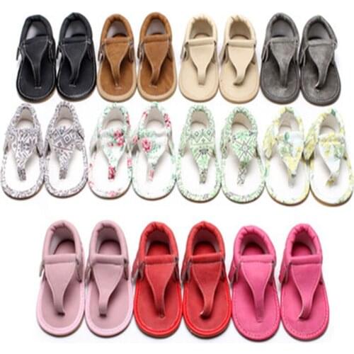 Baby Girl Sandals Summer Shoes Flats Rubber Sole Girl Floral Sandals Fit For 0-12M PU Leather Baby Shoes Sandale Bebe Garcon