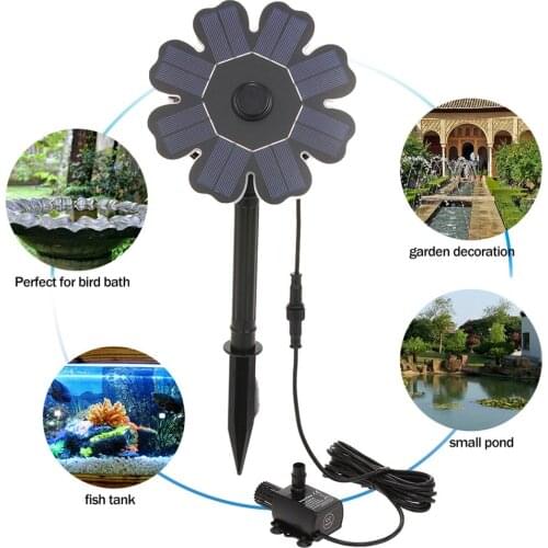 Solar Powered Birdbath Fountain Garden Brushless Water Pump Sprayer Pool Decor Solar water pump pool/ Vacuum pump Transfer Pump