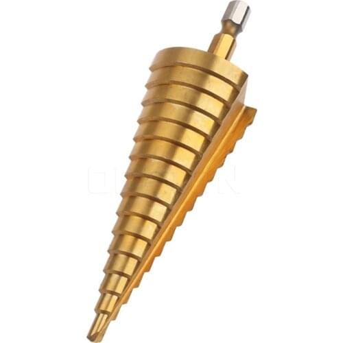 Drill Tool 4-32/4-22/4-20 HSS Titanium Coated Step Drill Bit Metal Steel Step Drilling Bits Hole Cone Drill Countersink Titanium