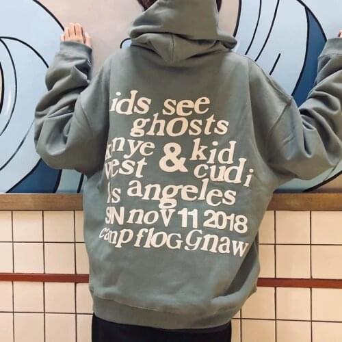 Kanye West Streetwear Oversize Sweatshirt Women Letter Print Fleece Winter Hoodies Stranger Things Hip Hop Baggy Hoody