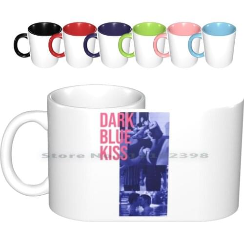 Dark Blue Kiss Ceramic Mugs Coffee Cups Milk Tea Mug Petekao Pete Kao Pete Kao Newwiee Newwie Tay Tay Tawan Taynew Bl Polca