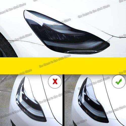 Car headlight anti-scratch protective film for tesla model 3 y accessory sticker auto styling 2018 2019 2020 2021 2017 2022