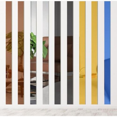 1 Set High Quality Wall Stickers 3D Effective Simple Design Wall Decor Easy to Remove Stripe Wall Stickers for Living Room