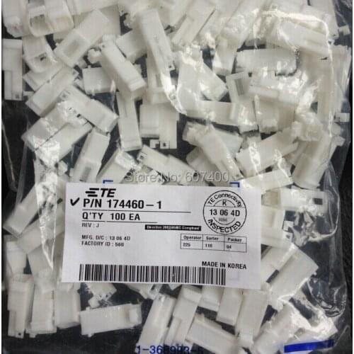 174460-1 CONN RCPT HSNG 2POS WHITE TYCO housings TE AMP housings connectors terminals 100% new and original parts
