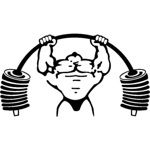 18.2cm*10.1cm Bodybuilder Creative Stickers Decals Vinyl Black/Silver N1548