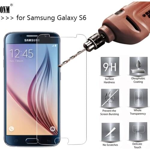 2.5D 0.26mm 9H Premium Tempered Glass For Samsung Galaxy S6 G9200 Screen Protector Toughened film for Galaxy S6