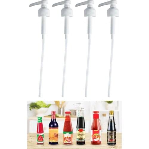4 Pcs Syrup Bottle Nozzle Oyster Sauce Bottle Nozzle Ketchup Squeeze Press Nozzle Pressure Oil Sprayer Pump Dispenser