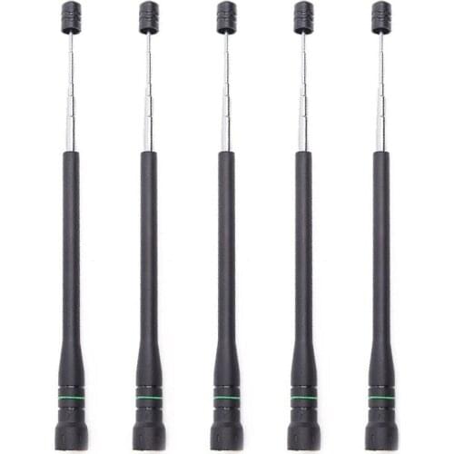 5PCS ABBREE AR-775 SMA-Male VHF UHF Dual Band Telescopic Antenna For TYT MD-380 WOUXUN KG-UV8D UV9D PLUS Walkie Talkie