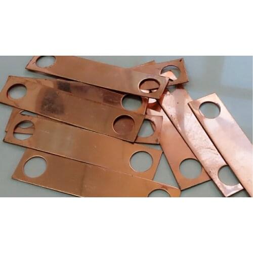 5pcs Flange Static Crossover Jumper Copper Sheet Flange Electrostatic Connection Plate flange jumper 127*27*0.5mm copper sheet