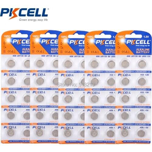 50Pieces *10Pc/Card 1.5V AG8 LR55 191 L1120 391 LR1121 Alkaline Button Cell Battery