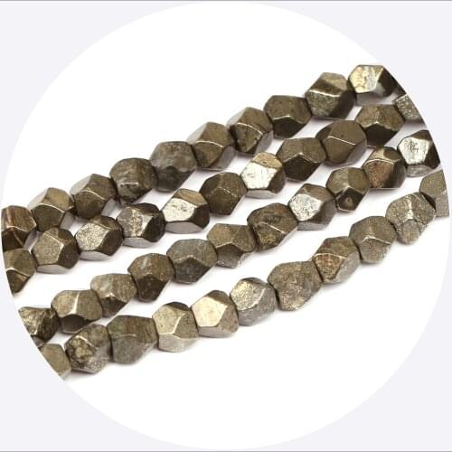 Free Shpping 3 Strands 8mm & 10mm Faceted Iron Pyrite Beads For Jewelry Bracelets Making,GF12