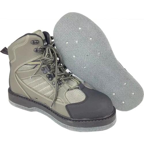 Fly Fishing Shoes Wading Waders Aqua Upstream Hunting Sneakers Nails Felt Sole Boot Breathable Rock Sport No-slip For Fish Pants