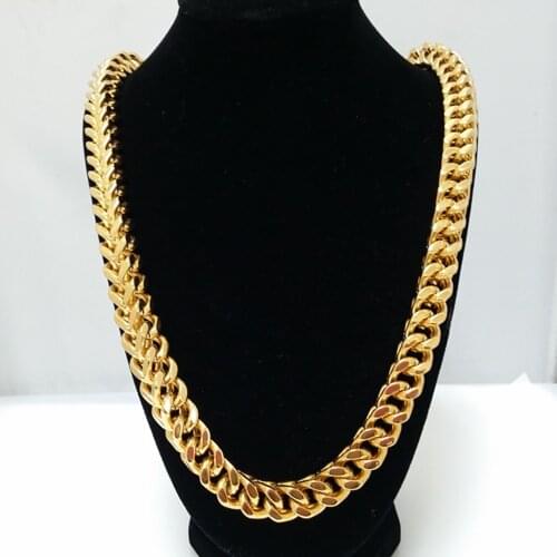 6/8MM Fashion Mens Boys Chain Womens Round Box Link Stainless Steel Necklace Gold Color Wholesale Dropship