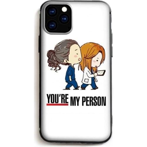Greys Anatomy You are my person Phone Case for iPhone 11 12 Pro mini pro XS MAX 8 7 6 6S Plus X 5S SE 2020 XR phone case