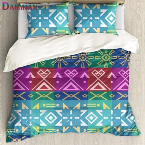 DARMIAN Afican Tribal Pattern Comfort Home Bed Pillowcase and Duvet Cover Set Home Bedding Decoration Pillowslip Quilt Cover New